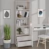 vidaXL Buffet HAMAR Blanc 60x35x180 cm Bois de pin massif