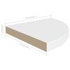 vidaXL &Eacute;tag&egrave;re d'angle flottante Blanc 35x35x3,8 cm MDF