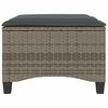 vidaXL Tabourets jardin coussins 2 pcs gris 55x55x36 cm r&eacute;sine tress&eacute;e