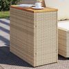 vidaXL Table d'appoint de jardin dessus en bois beige 58x27,5x55 cm