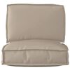 vidaXL Set de coussins de palette 2 pcs Taupe Tissu Oxford