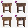 vidaXL Table console bois de récupération mélangé 80x35x80 cm