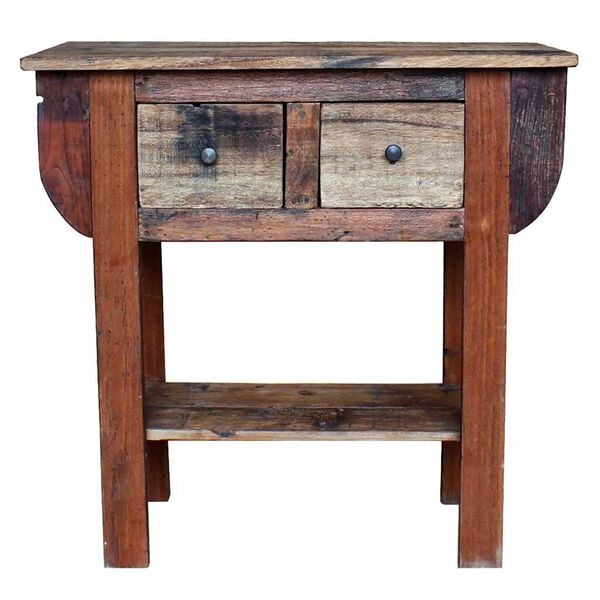 vidaXL Table console bois de récupération mélangé 80x35x80 cm