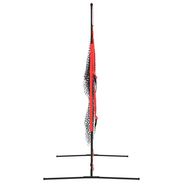vidaXL Filet de baseball portable Noir/rouge 183x105x183 cm Polyester