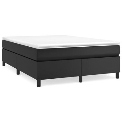 vidaXL Sommier à lattes de lit matelas noir 152x203 cm similicuir