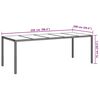 vidaXL Table de Jardin Gris 250 x 100 x 75 cm polyrotin