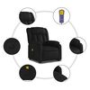 vidaXL Fauteuil inclinable de massage &eacute;lectrique noir similicuir