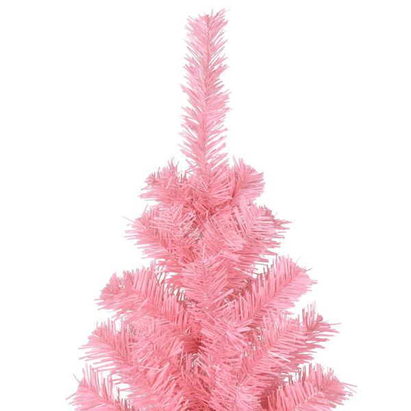 vidaXL Sapin de No&euml;l artificiel avec support rose 240 cm PVC