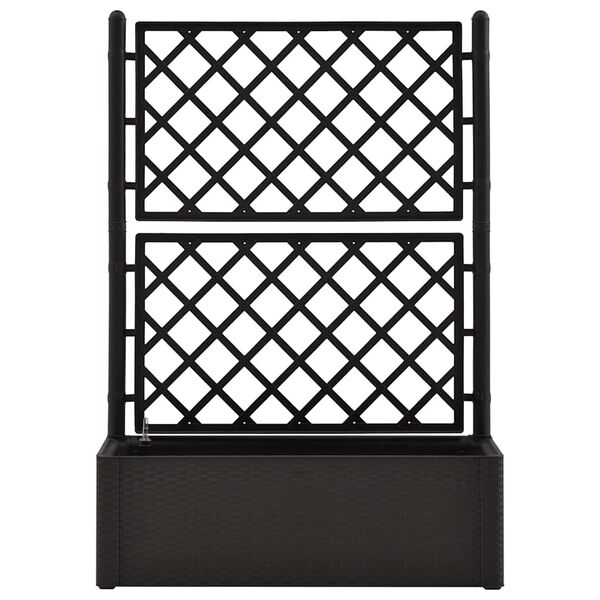 vidaXL Lit sur&eacute;lev&eacute; de jardin treillis syst&egrave;me d'arrosage Anthracite