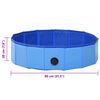 vidaXL Piscine pliable pour chiens Bleu 80x20 cm PVC