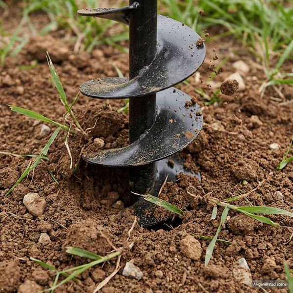 B&ecirc;che et tari&egrave;re manuelle 150 mm avec Rallonge 13 m acier