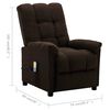 vidaXL Fauteuil &eacute;lectrique de massage marron fonc&eacute; tissu