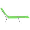 vidaXL Chaises longues pliables lot de 2 Acier et tissu Vert