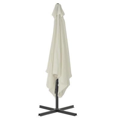 vidaXL Parasol d'extérieur avec poteau en acier 250 x 250 cm Sable