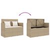 vidaXL Banc de jardin avec coussins beige résine tressée