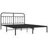 vidaXL Cadre de lit m&eacute;tal sans matelas avec t&ecirc;te de lit noir 183x213cm