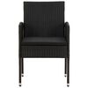 vidaXL Ensemble &agrave; manger d'ext&eacute;rieur 7 pcs R&eacute;sine tress&eacute;e Noir