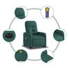 vidaXL Fauteuil inclinable de massage &eacute;lectrique vert fonc&eacute; tissu