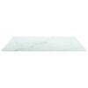 vidaXL Dessus de table blanc 60x60 cm 6 mm verre tremp&eacute; design marbre