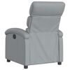 vidaXL Fauteuil inclinable de massage gris clair tissu