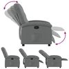 vidaXL Fauteuil inclinable en tissu gris fonc&eacute;