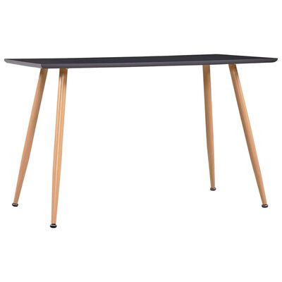 vidaXL Table de salle à manger Gris et chêne 120x60x74 cm MDF