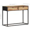 vidaXL Table console 100x35x75 cm Bois de manguier et canne naturelle