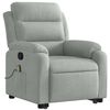 vidaXL Fauteuil inclinable de massage gris clair velours