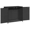 vidaXL Armoire de rangement de jardin noir 83x45x76 cm résine tressée