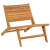 vidaXL Chaise de jardin avec repose-pied Bois de teck solide
