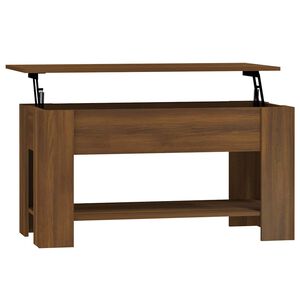 vidaXL Table basse Ch&ecirc;ne marron 101x49x52 cm Bois d'ing&eacute;nierie