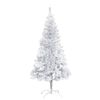 vidaXL Arbre de No&euml;l artificiel pr&eacute;-&eacute;clair&eacute;/boules argent&eacute; 150 cm PET