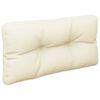 vidaXL Coussin de palette cr&egrave;me 80x40x12 cm tissu