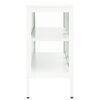vidaXL Buffet Blanc 105x35x70 cm Acier et verre