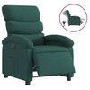 vidaXL Fauteuil inclinable &eacute;lectrique vert fonc&eacute; tissu