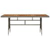 vidaXL Table de jardin Gris 160x70x72 cm R&eacute;sine tress&eacute;e et acacia