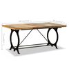 vidaXL Table &agrave; manger Bois de r&eacute;cup&eacute;ration massif 180 cm
