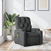 vidaXL Fauteuil de massage inclinable gris fonc&eacute; tissu