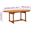 vidaXL Ensemble &agrave; manger de jardin 7 pcs Bois d'acacia massif