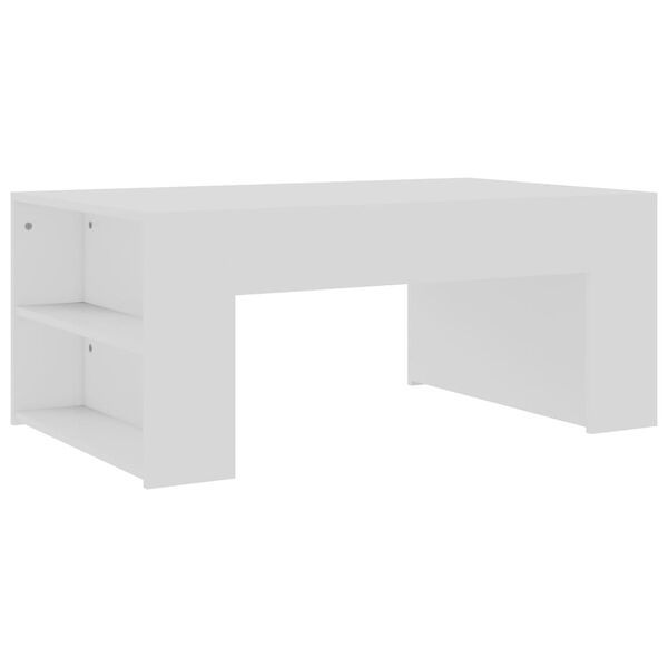 vidaXL Table basse blanc 100x60x42 cm bois d'ing&eacute;nierie