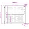 vidaXL Portail de jardin 100x100 cm en acier Corten, design carr&eacute;