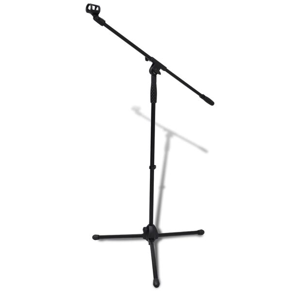 vidaXL Pied de microphone r&eacute;glable en hauteur et pliable