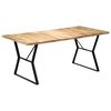 vidaXL Table &agrave; manger 180x90x76 cm Bois de manguier massif