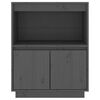 vidaXL Buffet Gris 60x34x75 cm Bois massif de pin
