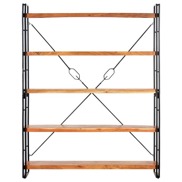 vidaXL Biblioth&egrave;que &agrave; 5 niveaux 140x30x180 cm Bois d'acacia solide