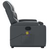 vidaXL Fauteuil inclinable de massage gris similicuir