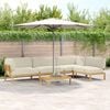 vidaXL Ensemble de Canap&eacute;s Uni 5 pcs Cr&egrave;me Bois d'Acacia Massif