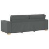 vidaXL Canap&eacute; 3 pcs Gris fonc&eacute; 220 x 80 x 84 cm Tissu en lin m&eacute;lang&eacute;