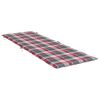 vidaXL Coussin de chaise longue &agrave; carreaux rouge 186x58x4 cm