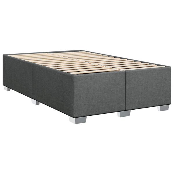vidaXL Cadre de lit sans matelas gris foncé tissu